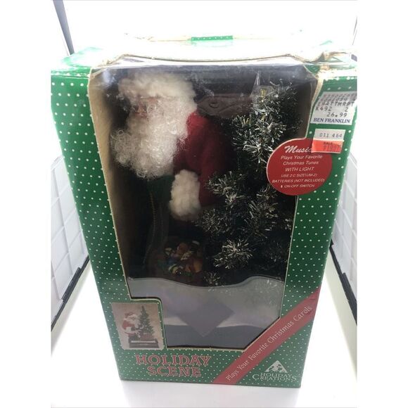Vintage Holiday Scene Animated Santa Claus Musical. Musical. 1993 Please Read - Picture 1 of 16